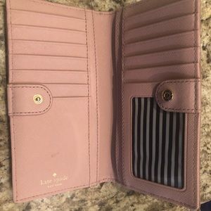 Kate spade wallet pink leather